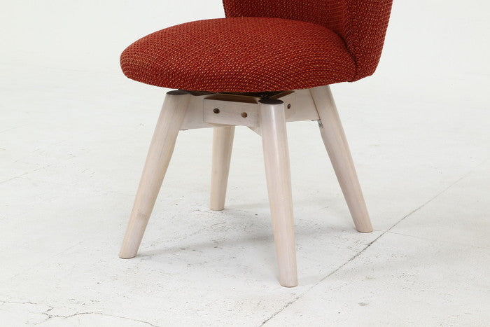 ダイニング チェア クラム ファブリック OR/WHW ホワイトウォッシュ 500×520×680 fj-70566の画像