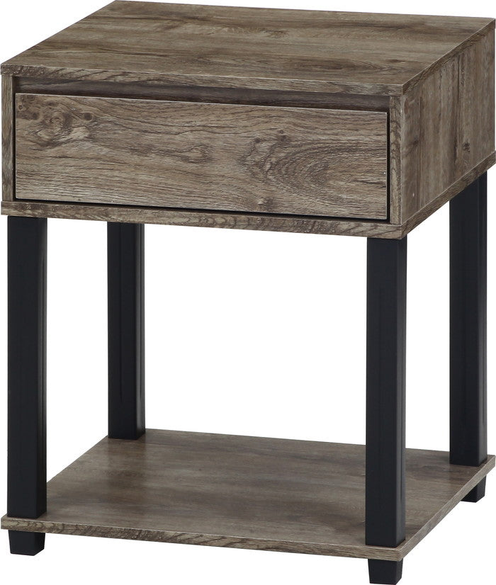 FITサイドテーブル ナチュラル／ブラック 幅450×奥行395×高さ551mm fj-70695の画像