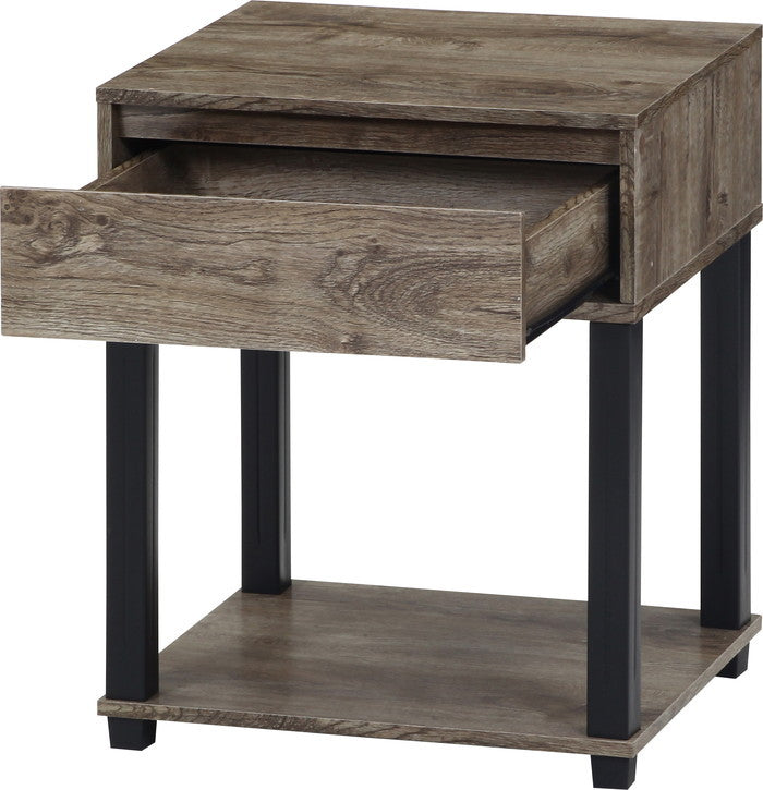 FITサイドテーブル ナチュラル／ブラック 幅450×奥行395×高さ551mm fj-70695の画像