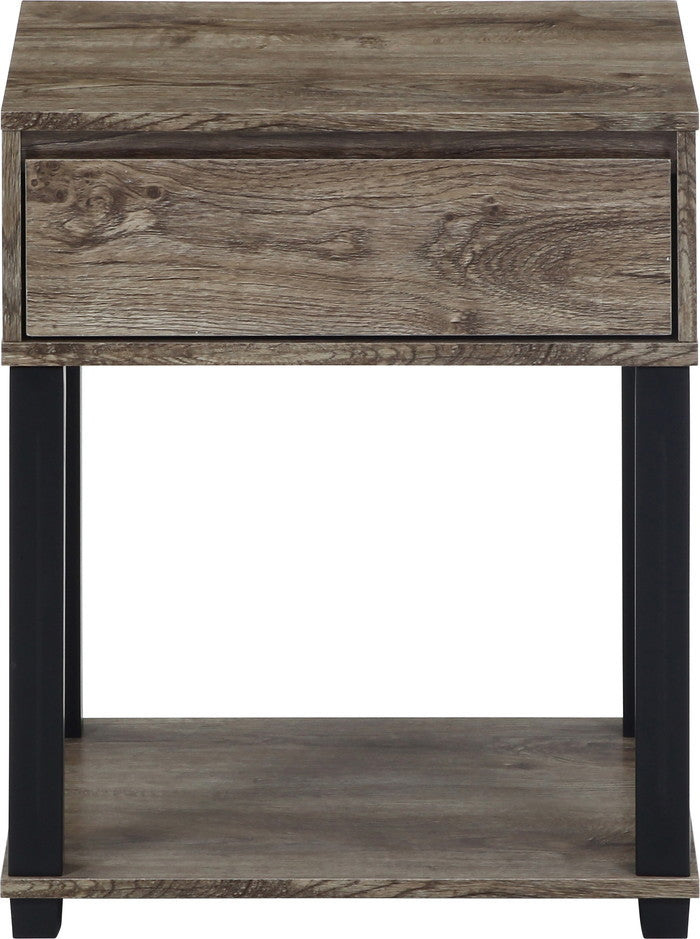 FITサイドテーブル ナチュラル／ブラック 幅450×奥行395×高さ551mm fj-70695の画像