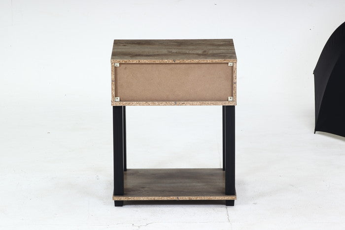 FITサイドテーブル ナチュラル／ブラック 幅450×奥行395×高さ551mm fj-70695の画像