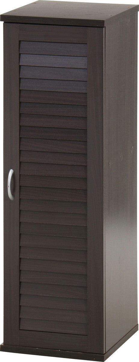 スリムシューズボックス 靴箱 ルーバー扉 BR SB3090 RD ブラウン 幅287×奥行330×高さ900mm fj-70747の画像