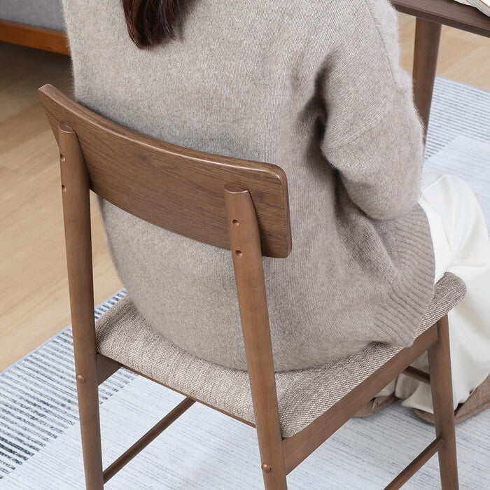 ダイニングチェア カウル ブラウン 完成品 W430×D450×H780mm 4.4kg fj-70755の画像