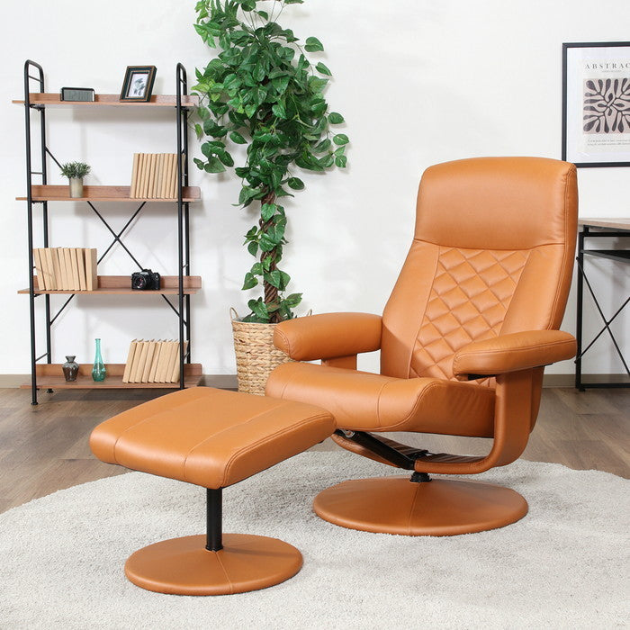 パーソナルチェアー クロス CM キャメル 幅775×奥行770?1065×高さ810?940mm fj-70768の画像