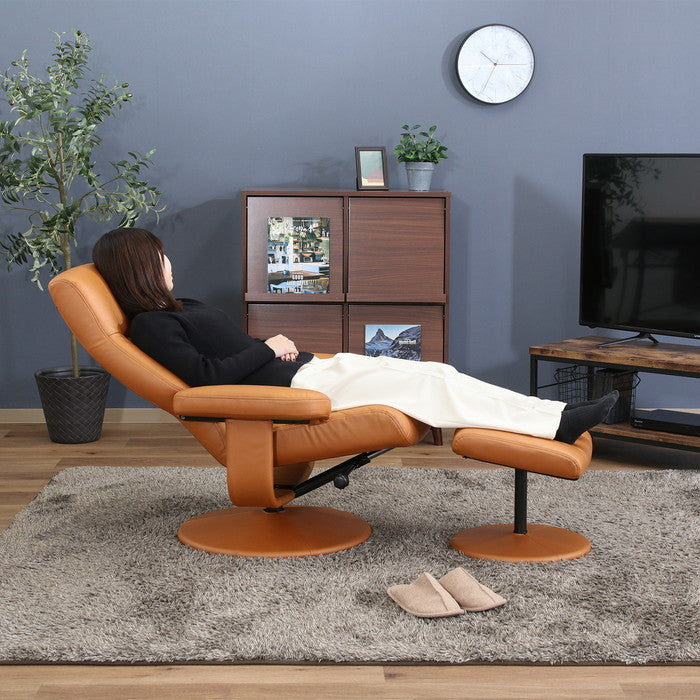 パーソナルチェアー クロス CM キャメル 幅775×奥行770?1065×高さ810?940mm fj-70768の画像