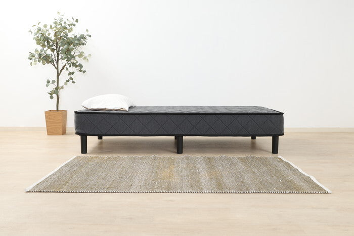 マットレス 圧縮 脚付 S シングル ハーパー グレー 完成品 一部取付 W970×D1950×H370mm fj-70823の画像
