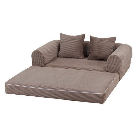 ソファ だらりんソファ シフォン BR ブラウン 完成品 W1400×D950-1900×H420-580mm fj-70825の画像