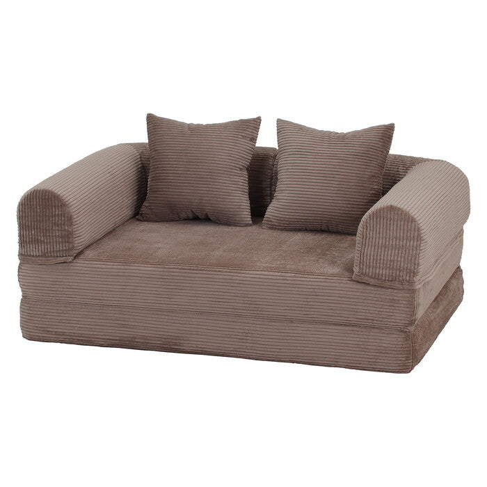 ソファ だらりんソファ シフォン BR ブラウン 完成品 W1400×D950-1900×H420-580mm fj-70825の画像