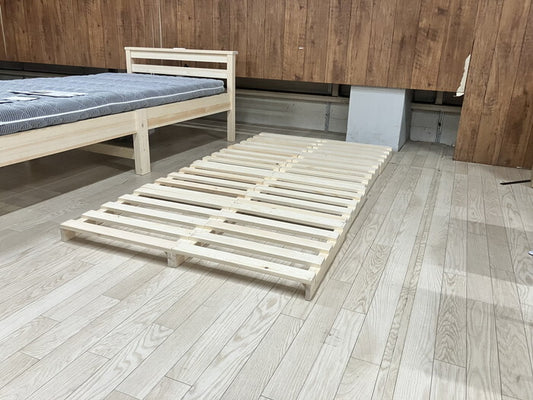 パレットベッド D ダブル ナチュラル 完成品 W1470×D ダブル1960×H70mm fj-70832の画像