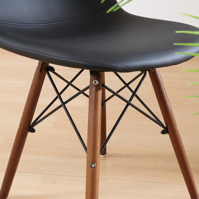 イームズチェア TPUレザー BK ブラック 組立品 W460×D520×H820mm 3.7kg fj-70949の画像