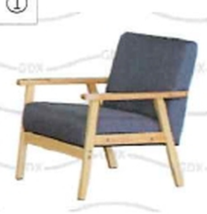 ファブリックソファ 1P リーフ グレー 組立品 W640×D660×H710mm fj-71031の画像