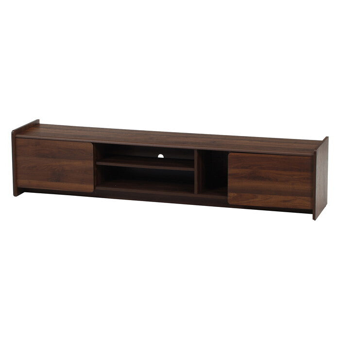 TVボード ヘーゼル 180幅 ウォルナット 組立品 W1800×D395×H395mm 27kg fj-71382の画像
