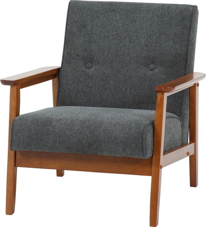 厚手ファブリックソファ ミート 1P GY 71732 グレｰ 幅640×奥行720×高さ700mm fj-71732の画像