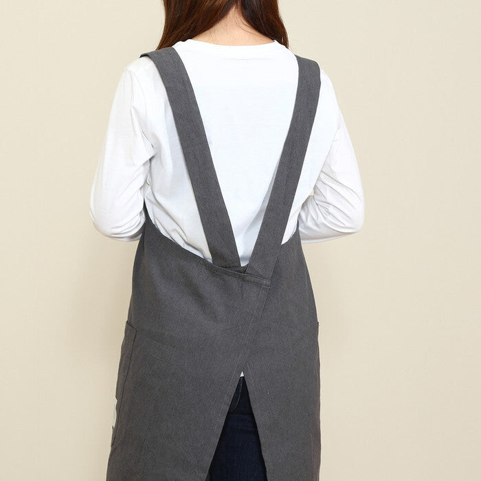 クロスエプロン グレー 完成品 W1000×D800×H0mm 0.17kg fj-71831の画像