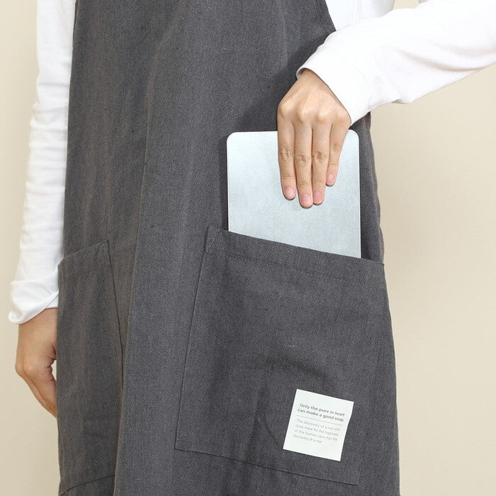 クロスエプロン グレー 完成品 W1000×D800×H0mm 0.17kg fj-71831の画像