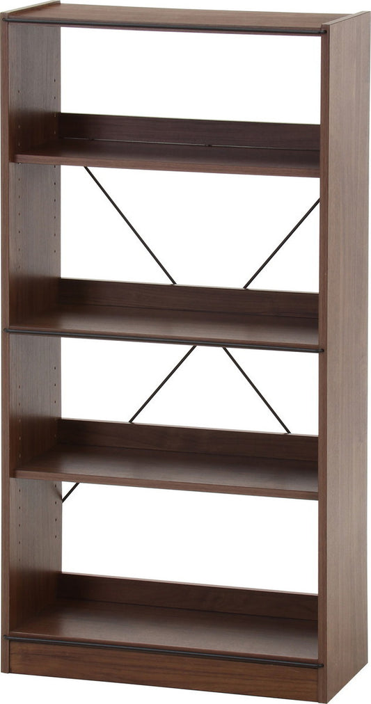 EZBOオープンラック4段 MBR EZ-OP4 ミディアムブラウン 幅600×奥行280×高さ1200mm fj-71870の画像