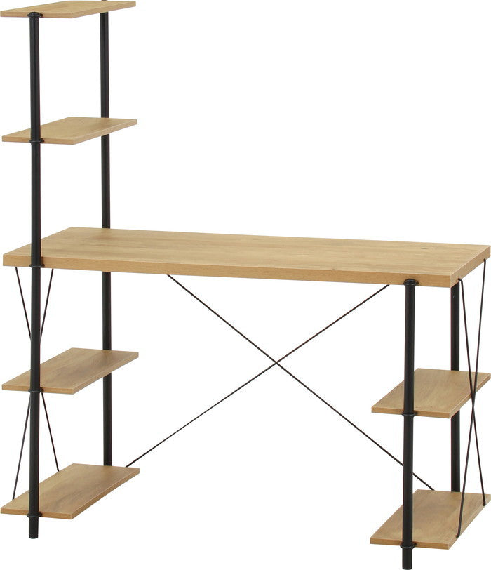 EZBOワイヤーロック片袖デスク OAK NA EZ-DK120 オｰクナチュラル 幅1220×奥行565×高さ1370mm fj-71873の画像