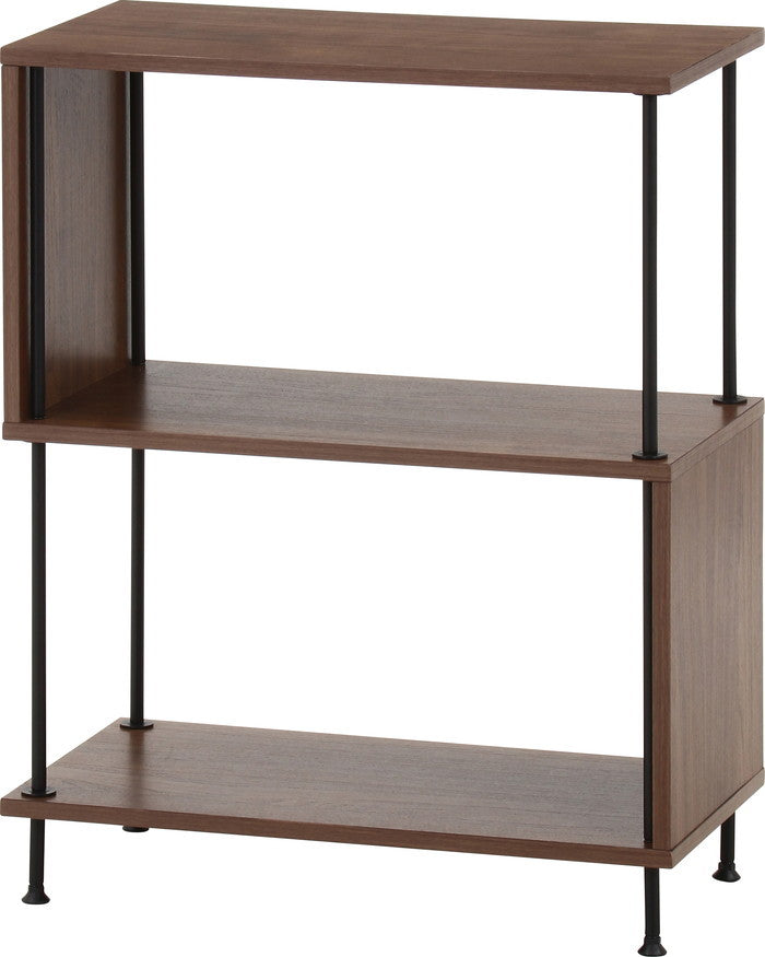 EZBOツイストロックS型ディスプレイラック3段 MBR EZ-DS3 ミディアムブラウン 幅600×奥行300×高さ745mm fj-71874の画像