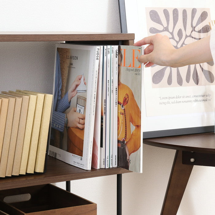 EZBOツイストロックS型ディスプレイラック3段 MBR EZ-DS3 ミディアムブラウン 幅600×奥行300×高さ745mm fj-71874の画像