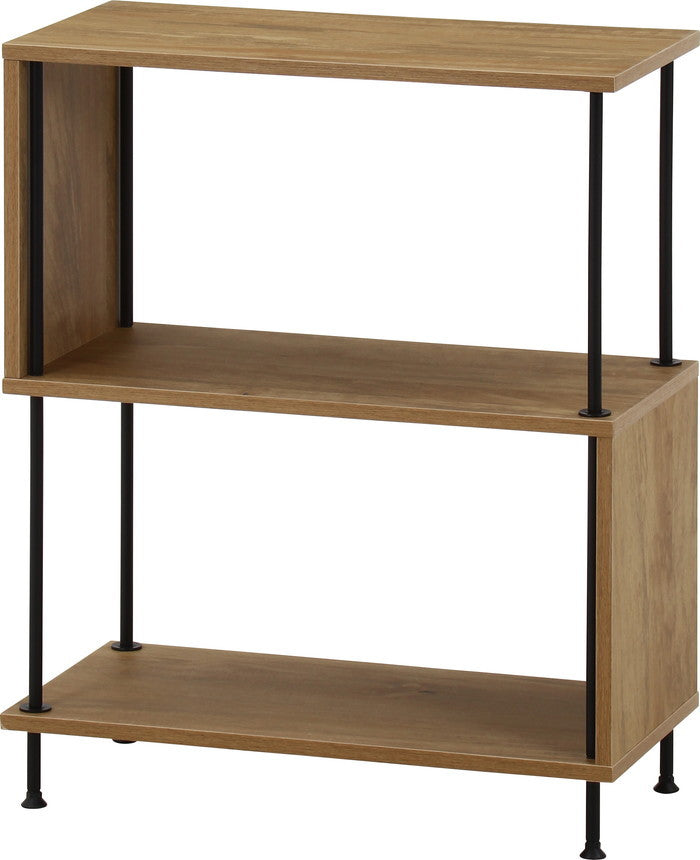 EZBOツイストロックS型ディスプレイラック3段 OAK EZ-DS3 オｰクナチュラル 幅600×奥行300×高さ745mm fj-71875の画像