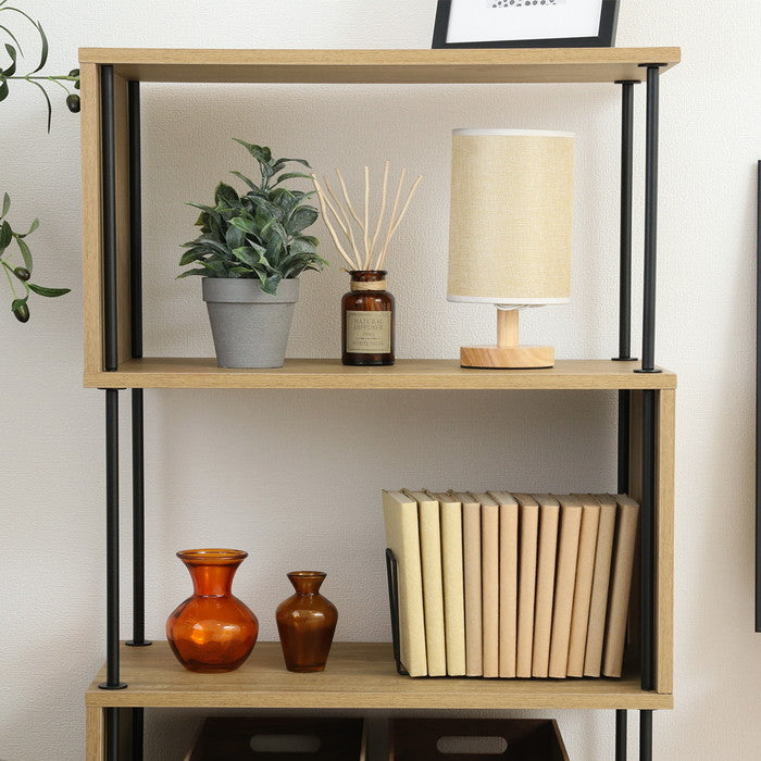 EZBOツイストロックS型ディスプレイラック4段 OAK EZ-DS4 オｰクナチュラル 幅600×奥行300×高さ1070mm fj-71877の画像