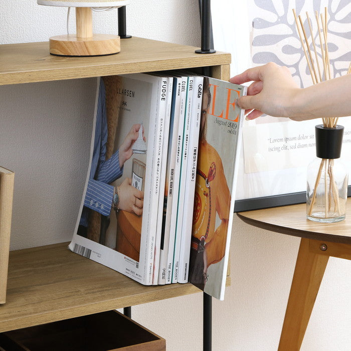 EZBOツイストロックS型ディスプレイラック4段 OAK EZ-DS4 オｰクナチュラル 幅600×奥行300×高さ1070mm fj-71877の画像