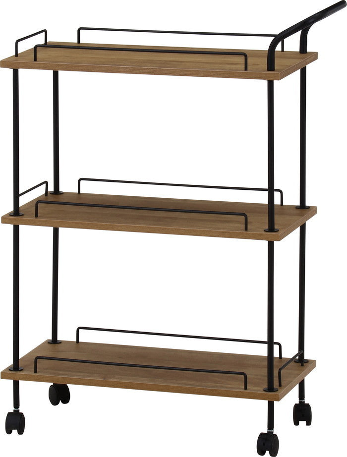 EZBOツイストロック キッチンカート OAK NA EZ-KC オｰクナチュラル 幅680×奥行300×高さ900mm fj-71879の画像