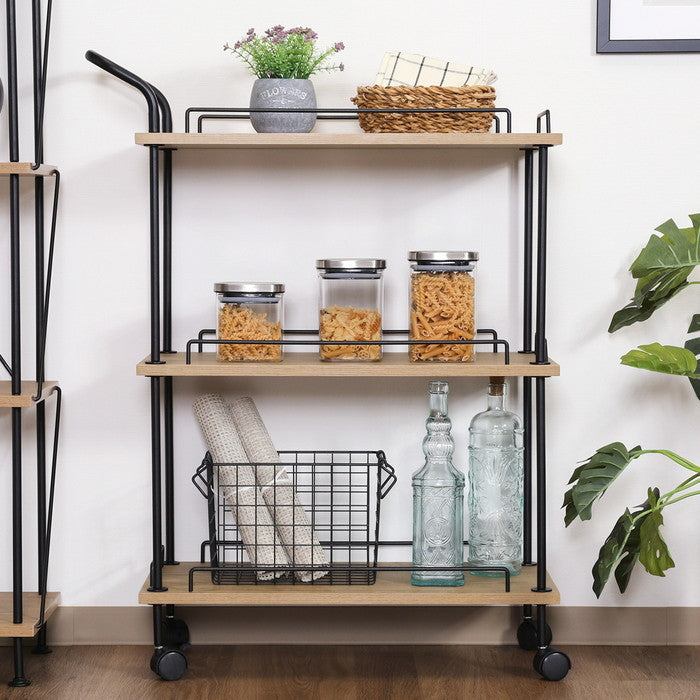 EZBOツイストロック キッチンカート OAK NA EZ-KC オｰクナチュラル 幅680×奥行300×高さ900mm fj-71879の画像