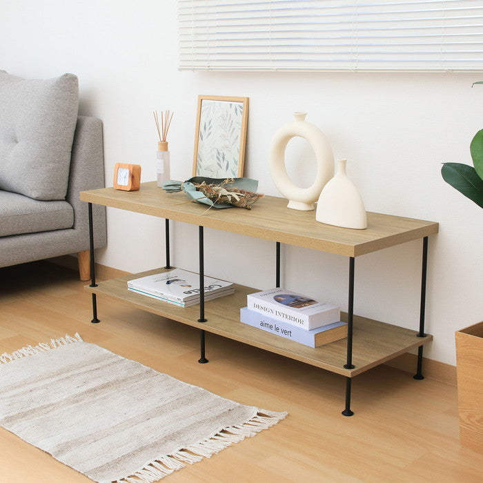 EZBOツイストロック テレビ台 TV台120幅 OAK NA EZ-TV120 オｰクナチュラル 幅1200×奥行400×高さ480mm fj-71881の画像