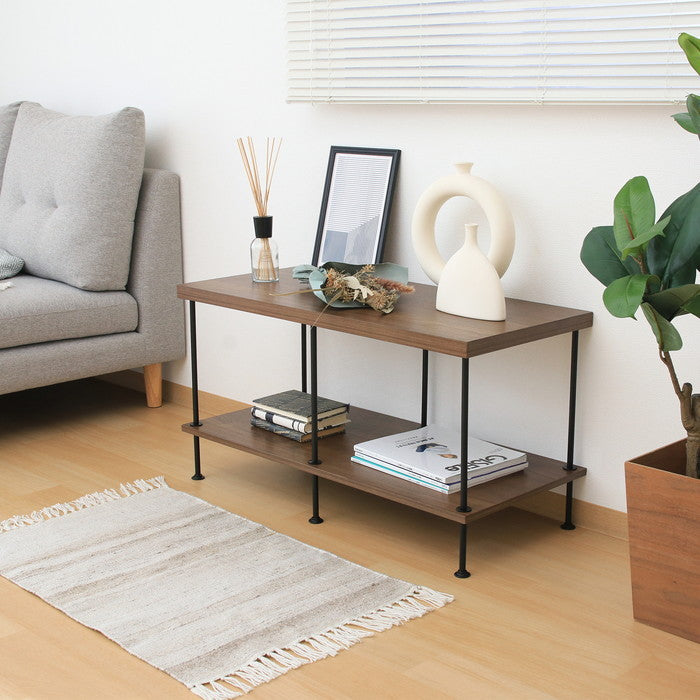 EZBOツイストロック テレビ台 TV台90幅 MBR EZ-TV90 ミディアムブラウン 幅900×奥行400×高さ480mm fj-71882の画像