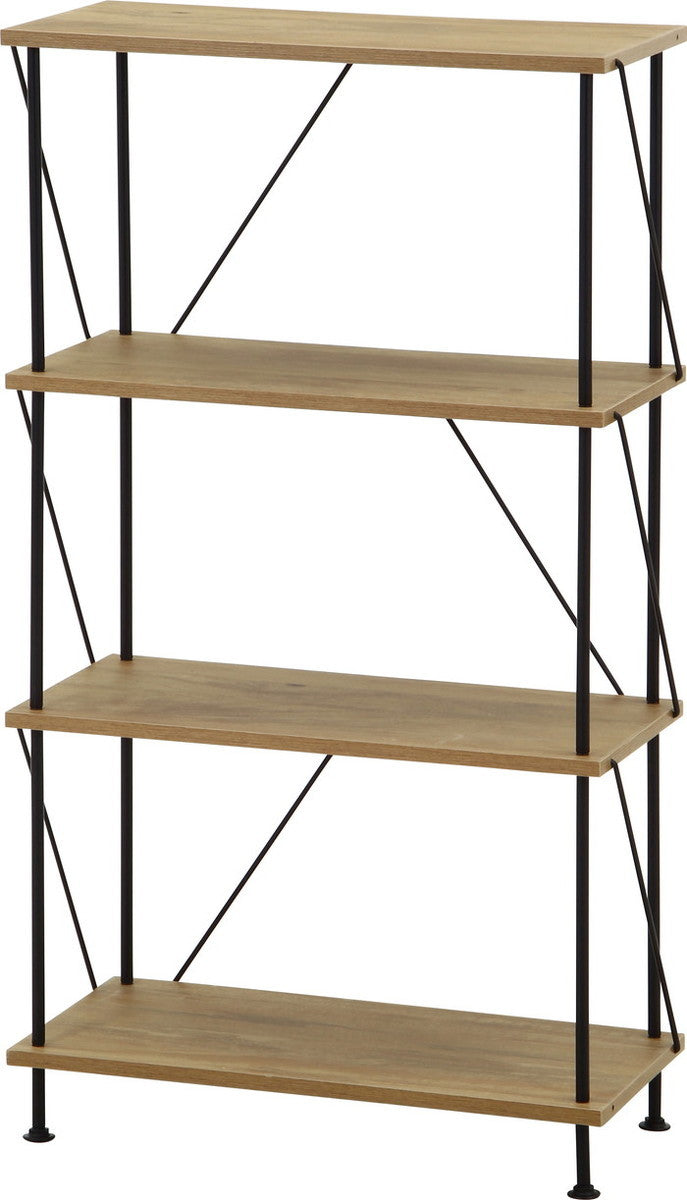 EZBOツイストロック オープンラック4段 OAK NA EZ-OP04 オｰクナチュラル 幅615×奥行306×高さ1065mm fj-71889の画像