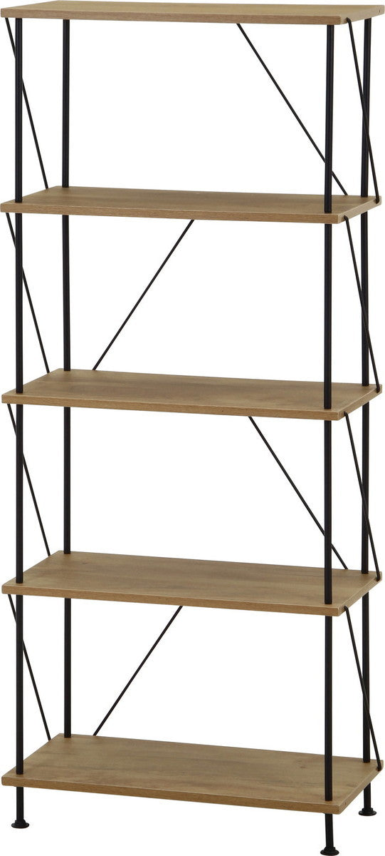 EZBOツイストロック オープンラック5段 OAK NA EZ-OP05 オｰクナチュラル 幅615×奥行306×高さ1390mm fj-71891の画像