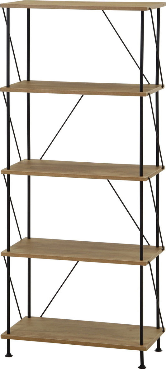 EZBOツイストロック オープンラック5段 OAK NA EZ-OP05 オｰクナチュラル 幅615×奥行306×高さ1390mm fj-71891の画像