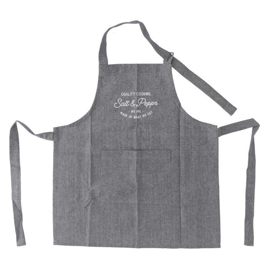 お手伝いエプロン Salt&Pepper チャコール 幅480×奥行2×高さ535 fj-71953の画像
