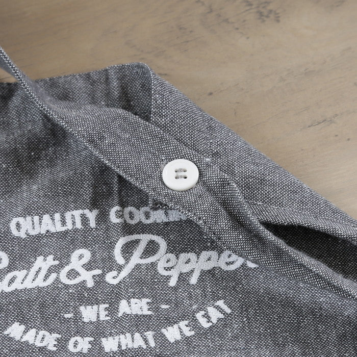 お手伝いエプロン Salt&Pepper チャコール 幅480×奥行2×高さ535 fj-71953の画像