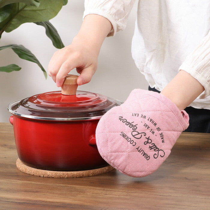 ミトン Salt&Pepper ピンク 完成品 W150×D15×H150mm 0.07kg fj-71958の画像