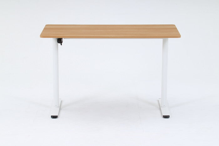 電動昇降 デスク クロイー NA×WH ナチュラル×ホワイト 組立品 W1200×D610×H730-1180mm fj-72051の画像
