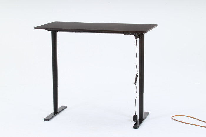 電動昇降 デスク クロイー BR×BK ブラウン×ブラック 組立品 W1200×D610×H730-1180mm fj-72052の画像