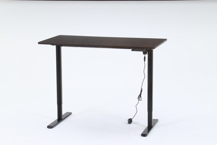 電動昇降 デスク クロイー BR×BK ブラウン×ブラック 組立品 W1200×D610×H730-1180mm fj-72052の画像