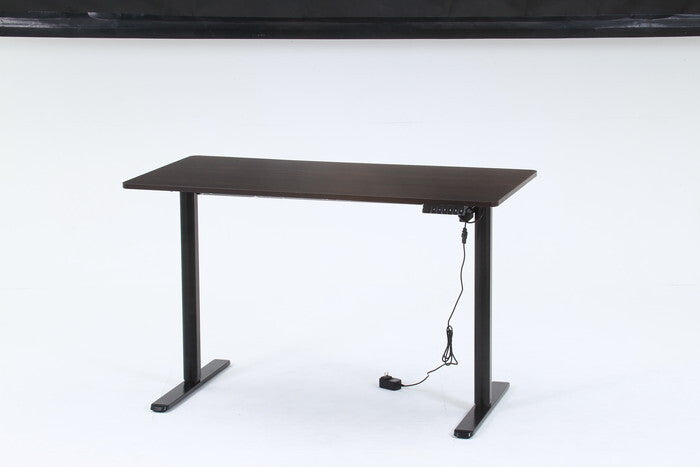 電動昇降 デスク クロイー BR×BK ブラウン×ブラック 組立品 W1200×D610×H730-1180mm fj-72052の画像