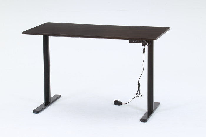 電動昇降 デスク クロイー BR×BK ブラウン×ブラック 組立品 W1200×D610×H730-1180mm fj-72052の画像