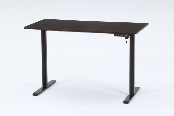 電動昇降 デスク クロイー BR×BK ブラウン×ブラック 組立品 W1200×D610×H730-1180mm fj-72052の画像