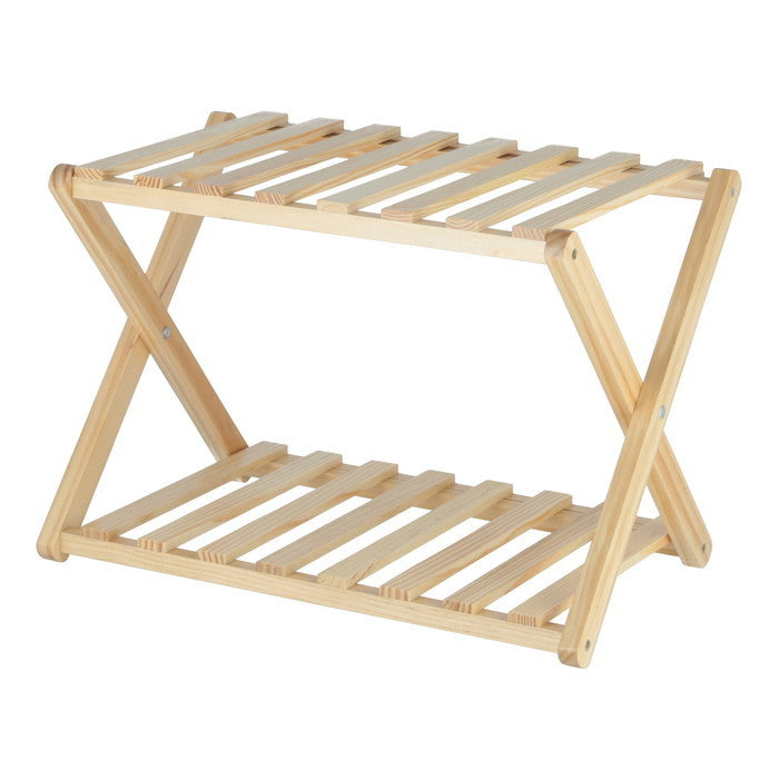 フォールディング ウッドラック リム 2段 NAxNA NAxNA 幅450×奥行270×高さ320 折りたたみ 折り畳み fj-72151の画像