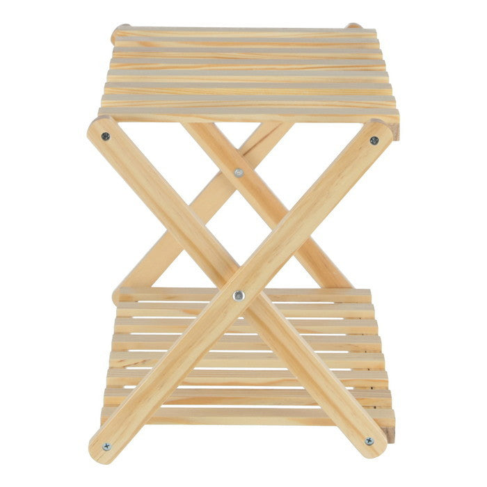 フォールディング ウッドラック リム 2段 NAxNA NAxNA 幅450×奥行270×高さ320 折りたたみ 折り畳み fj-72151の画像