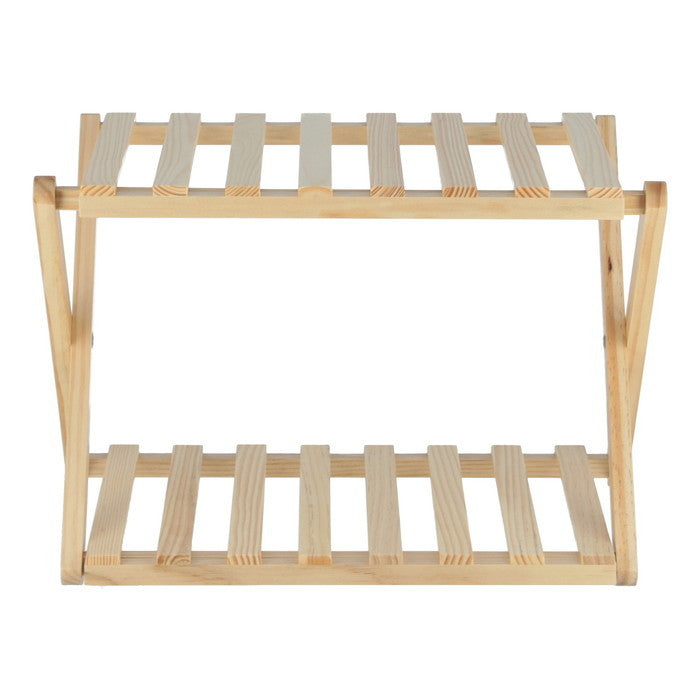 フォールディング ウッドラック リム 2段 NAxNA NAxNA 幅450×奥行270×高さ320 折りたたみ 折り畳み fj-72151の画像