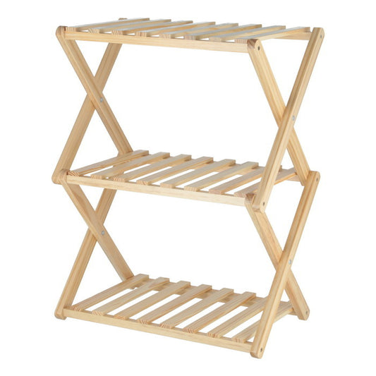 フォールディング ウッドラック リム 3段 NAxNA NAxNA 幅450×奥行270×高さ620 折りたたみ 折り畳み fj-72154の画像