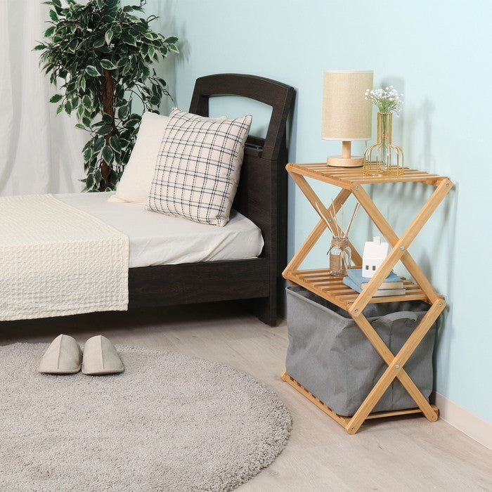 フォールディング ウッドラック リム 3段 NAxNA NAxNA 幅450×奥行270×高さ620 折りたたみ 折り畳み fj-72154の画像