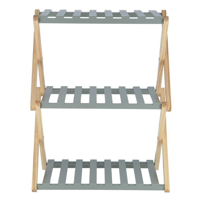 フォールディング ウッドラック リム 3段 GYxNA GYxNA 幅450×奥行270×高さ620 折りたたみ 折り畳み fj-72156の画像