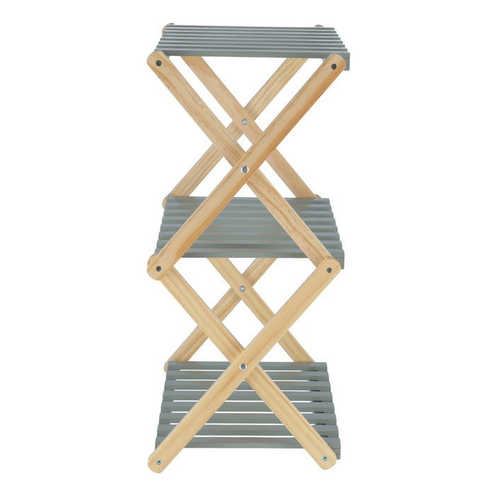 フォールディング ウッドラック リム 3段 GYxNA GYxNA 幅450×奥行270×高さ620 折りたたみ 折り畳み fj-72156の画像