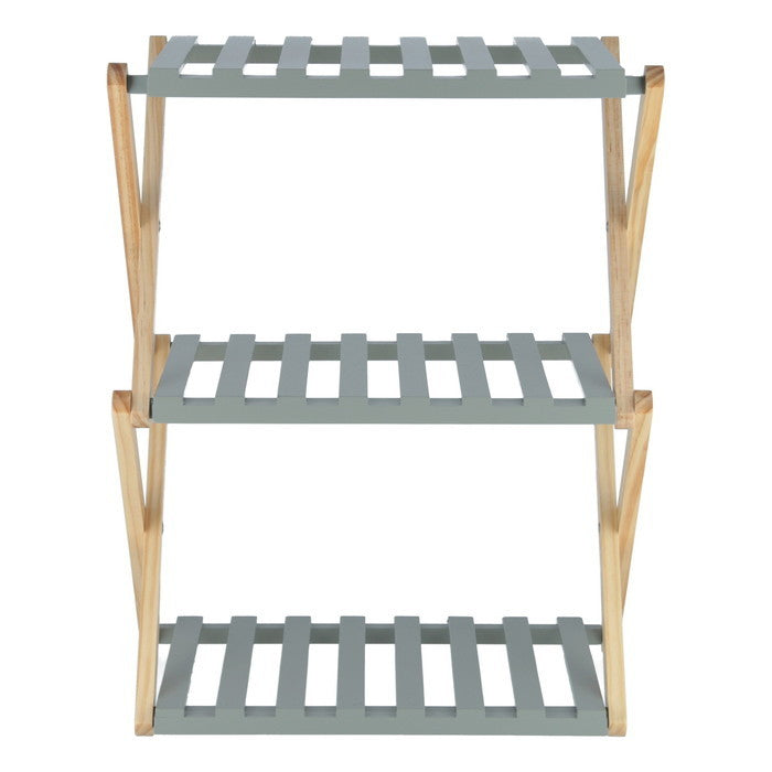 フォールディング ウッドラック リム 3段 GYxNA GYxNA 幅450×奥行270×高さ620 折りたたみ 折り畳み fj-72156の画像